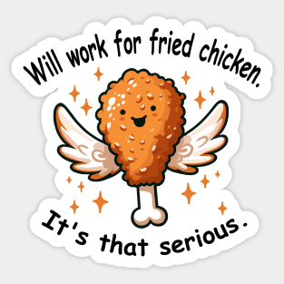 Angel Wings Crunchy Chicken - Sparkly and Delicious Snack Sticker